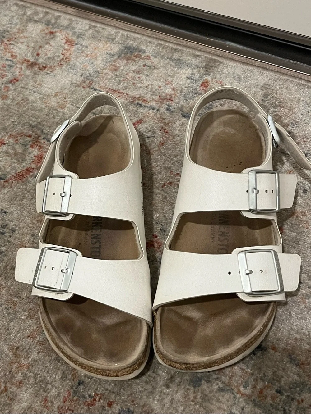 Birkenstock White Two-Strap Open-Toe Women's Sandals